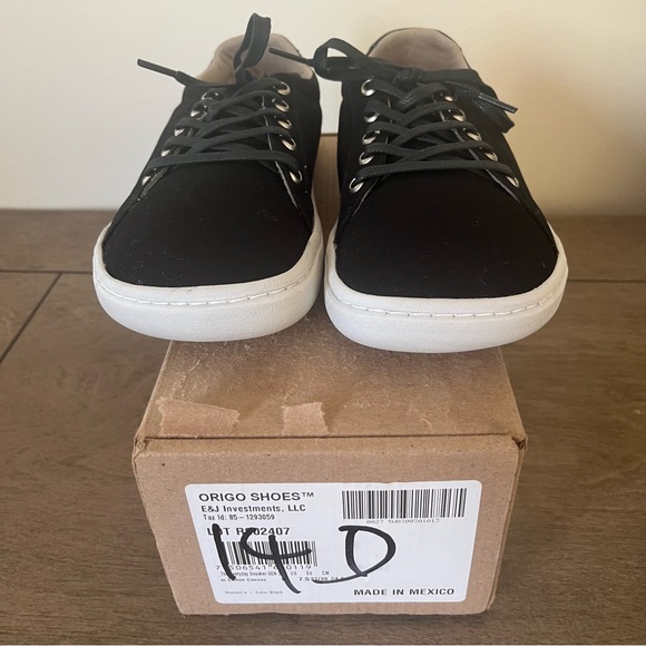 Origo Women’s Black Everyday Sneakers 7.5 Cotton Canvas NWT - Picture 11 of 14